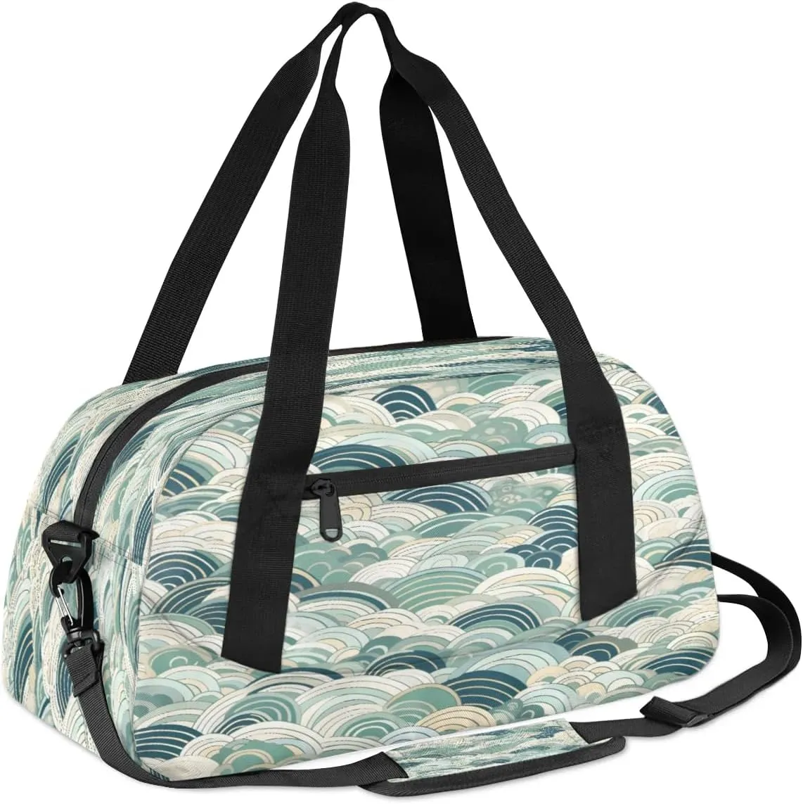 Sport Duffel Bag Abstract Sea Water Kids Gym Bag Weekender Overnight Bags for Boys Girls Teens Carry On Workout Travel Bag