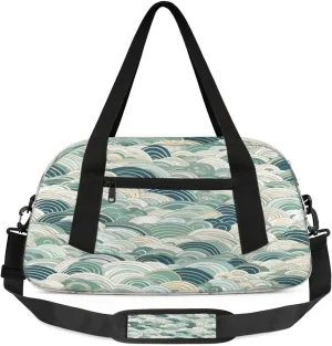 Sport Duffel Bag Abstract Sea Water Kids Gym Bag Weekender Overnight Bags for Boys Girls Teens Carry On Workout Travel Bag