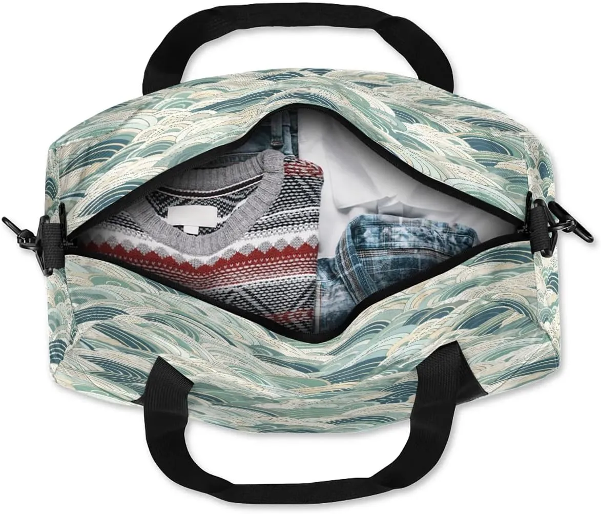 Sport Duffel Bag Abstract Sea Water Kids Gym Bag Weekender Overnight Bags for Boys Girls Teens Carry On Workout Travel Bag