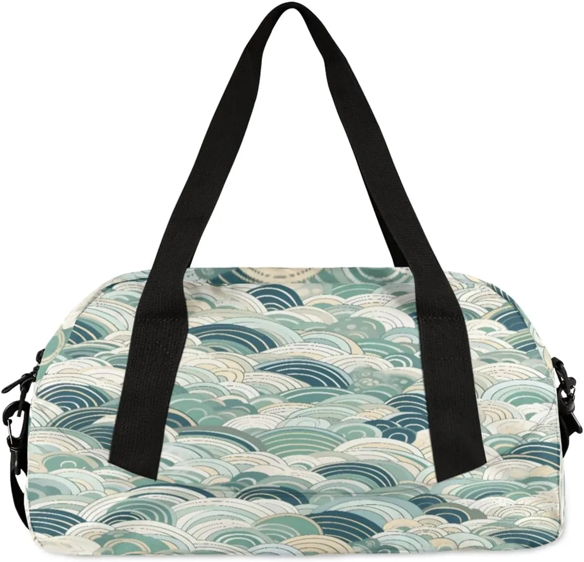 Sport Duffel Bag Abstract Sea Water Kids Gym Bag Weekender Overnight Bags for Boys Girls Teens Carry On Workout Travel Bag