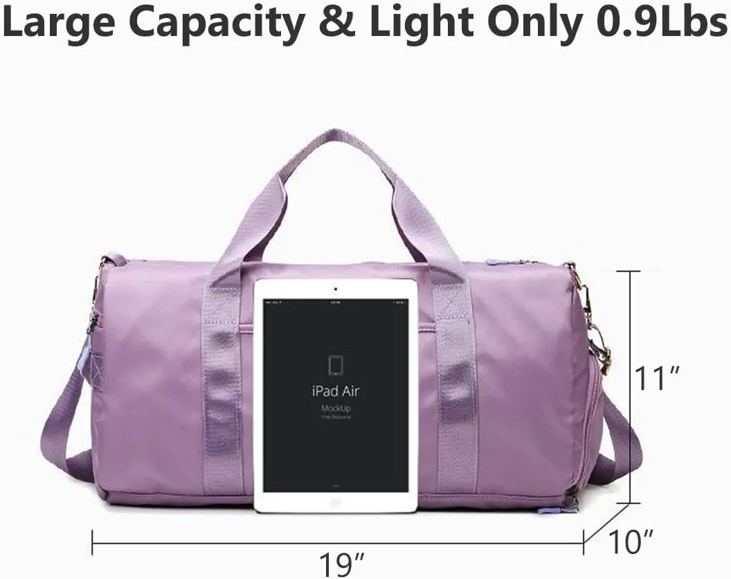 Sports Gym Bag Dance Bag Carry On Weekender Bag for Girls Teen Women, Waterproof Travel Duffle bag with Wet Pocket and Shoe Compartment (Bag Only, Red)