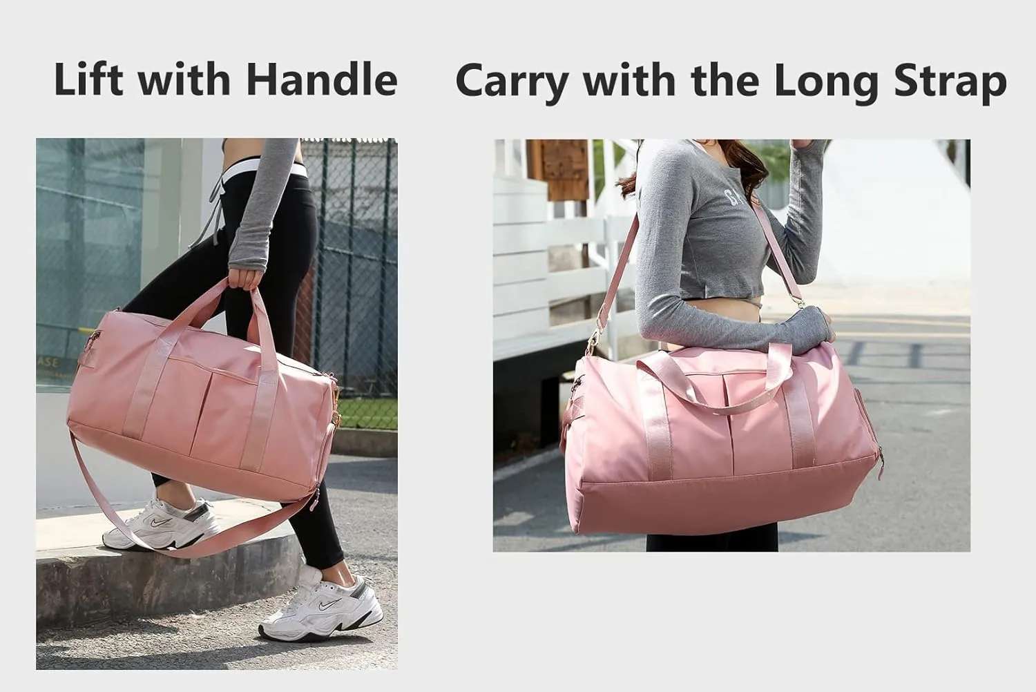 Sports Gym Bag Dance Bag Carry On Weekender Bag for Girls Teen Women, Waterproof Travel Duffle bag with Wet Pocket and Shoe Compartment (Bag Only, Red)