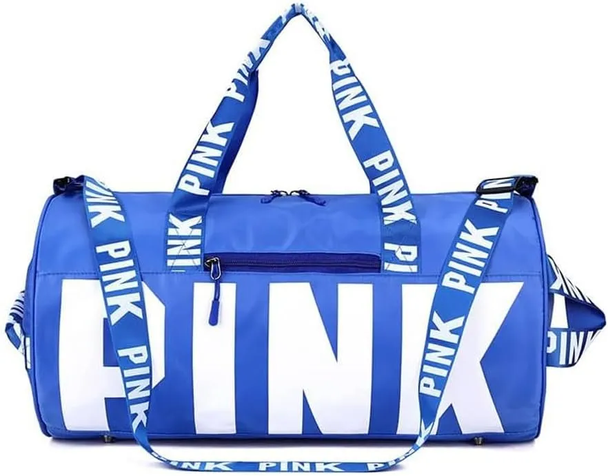 Sports Gym Bag Large Capacity Travel Duffel Bag Sport Shoes Bag with Wet Pocket Compartment for Men and Women Lightweight Multiple Colors (OCEAN BLUE)