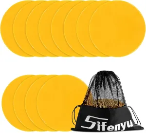 Spot Markers 9inch Rubber Agility Dots Flat Cones Non Slip Sports Dots Floor Spots Agility Markers for Kids Soccer Football Basketball Speed Agility Training