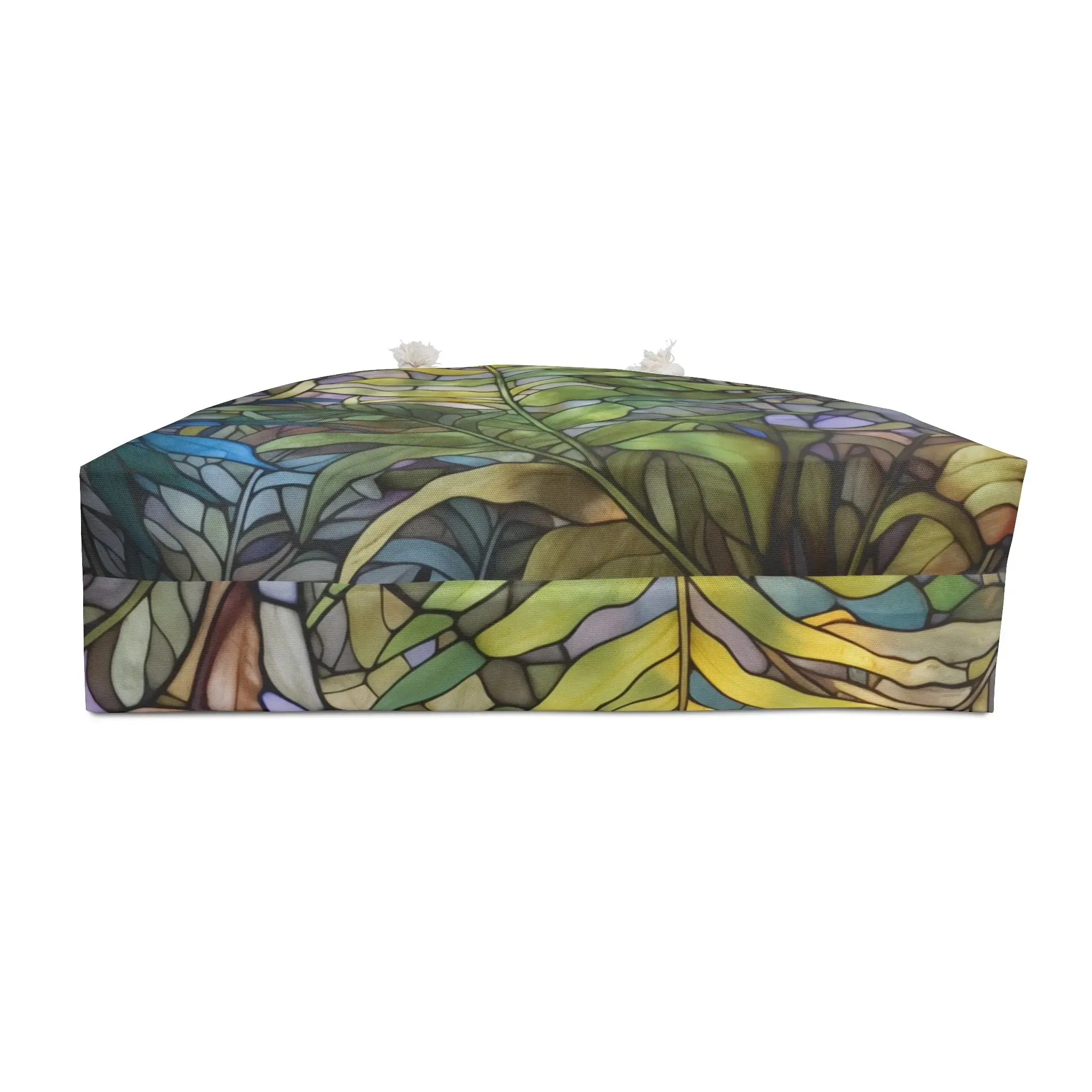 Stained Glass Ferns Weekender Oversized Tote Bag