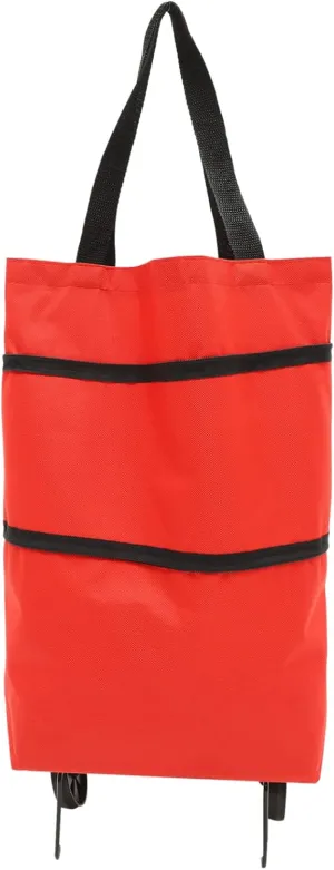 Storage Bag with Wheels Foldable Laundry Bag Shopping Storage Bag Wagons Carts Heavy Duty Foldable Tey