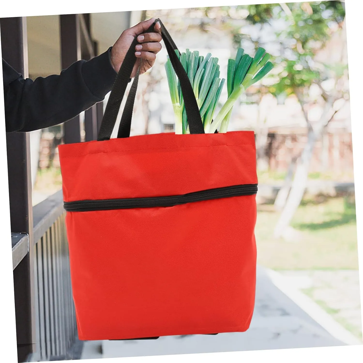 Storage Bag with Wheels Foldable Laundry Bag Shopping Storage Bag Wagons Carts Heavy Duty Foldable Tey