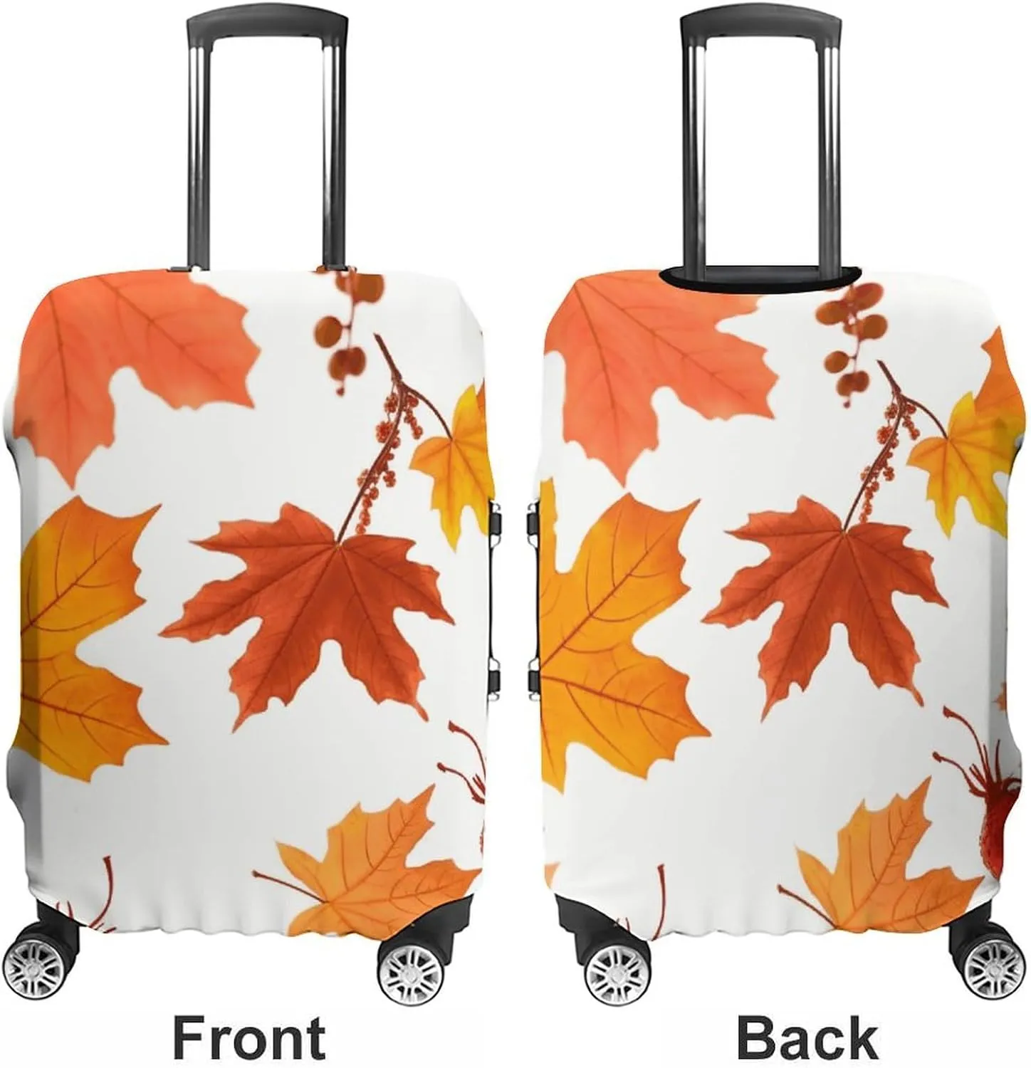 Suitcase Covers for Luggage Autumn Maple Leaves Fashion Luggage Cover Washable Protector Waterproof Suitcase Cover Anti-scratch Travel Suitcases Covers Case for 19-32 Inch Luggages L