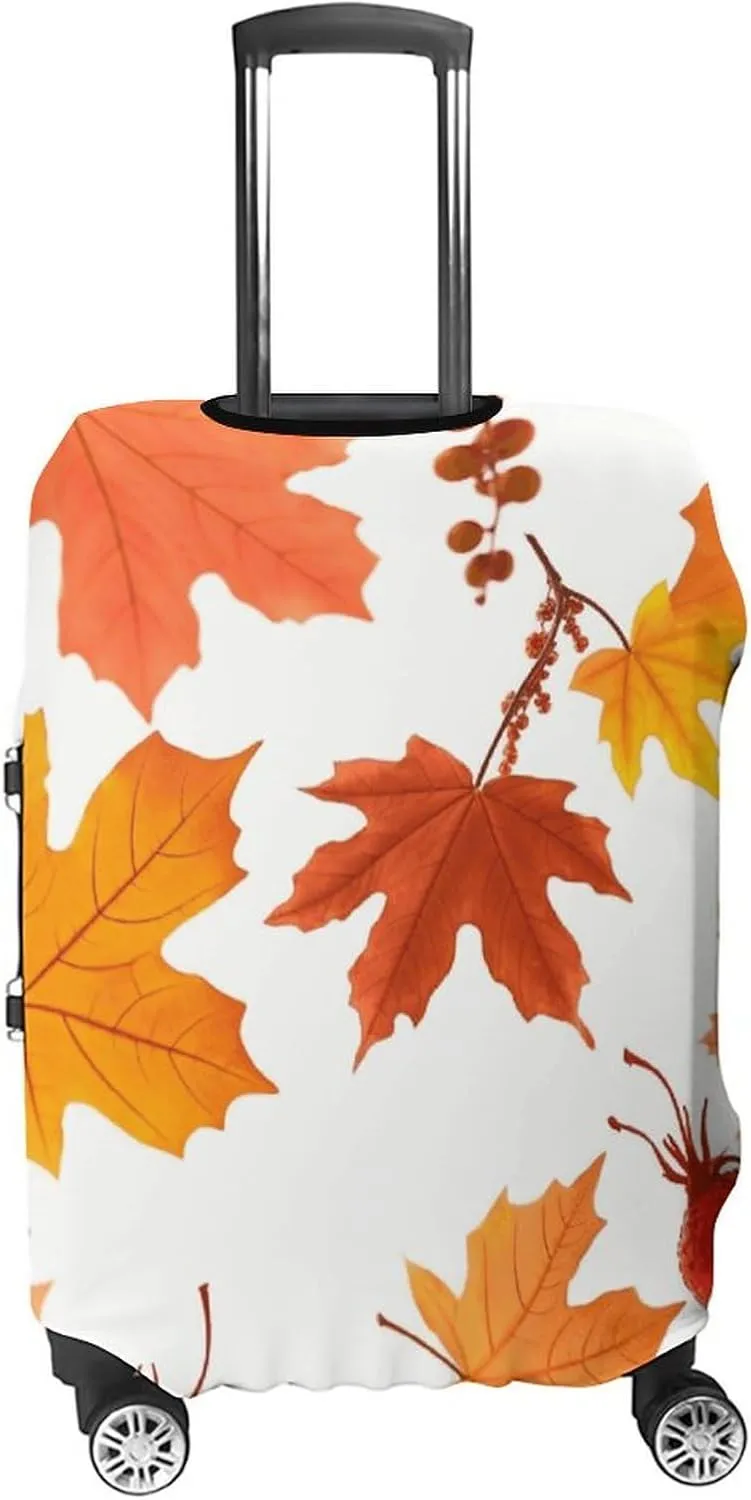 Suitcase Covers for Luggage Autumn Maple Leaves Fashion Luggage Cover Washable Protector Waterproof Suitcase Cover Anti-scratch Travel Suitcases Covers Case for 19-32 Inch Luggages L