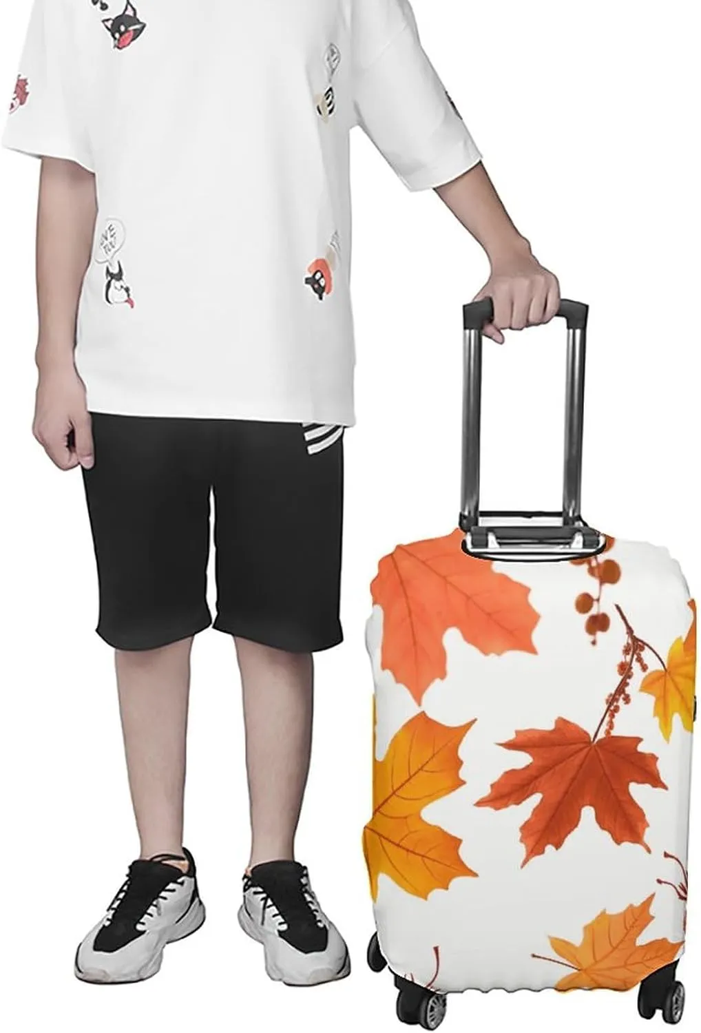 Suitcase Covers for Luggage Autumn Maple Leaves Fashion Luggage Cover Washable Protector Waterproof Suitcase Cover Anti-scratch Travel Suitcases Covers Case for 19-32 Inch Luggages L