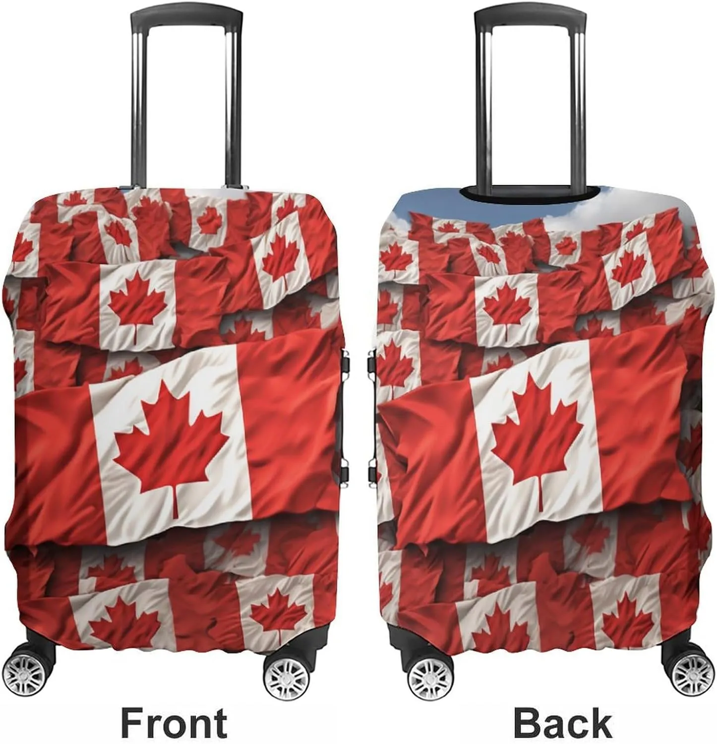 Suitcase Covers for Luggage Canadian Flag Fashion Luggage Cover Washable Protector Waterproof Suitcase Cover Anti-scratch Travel Suitcases Covers Case for 19-32 Inch Luggages M