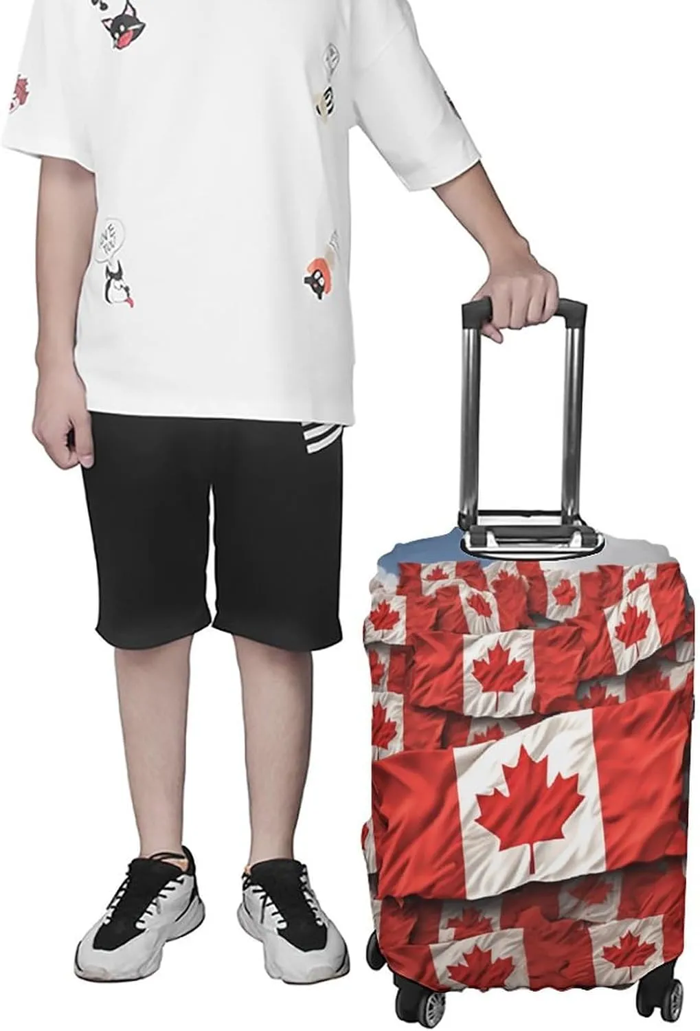 Suitcase Covers for Luggage Canadian Flag Fashion Luggage Cover Washable Protector Waterproof Suitcase Cover Anti-scratch Travel Suitcases Covers Case for 19-32 Inch Luggages M
