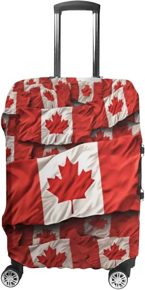 Suitcase Covers for Luggage Canadian Flag Fashion Luggage Cover Washable Protector Waterproof Suitcase Cover Anti-scratch Travel Suitcases Covers Case for 19-32 Inch Luggages M