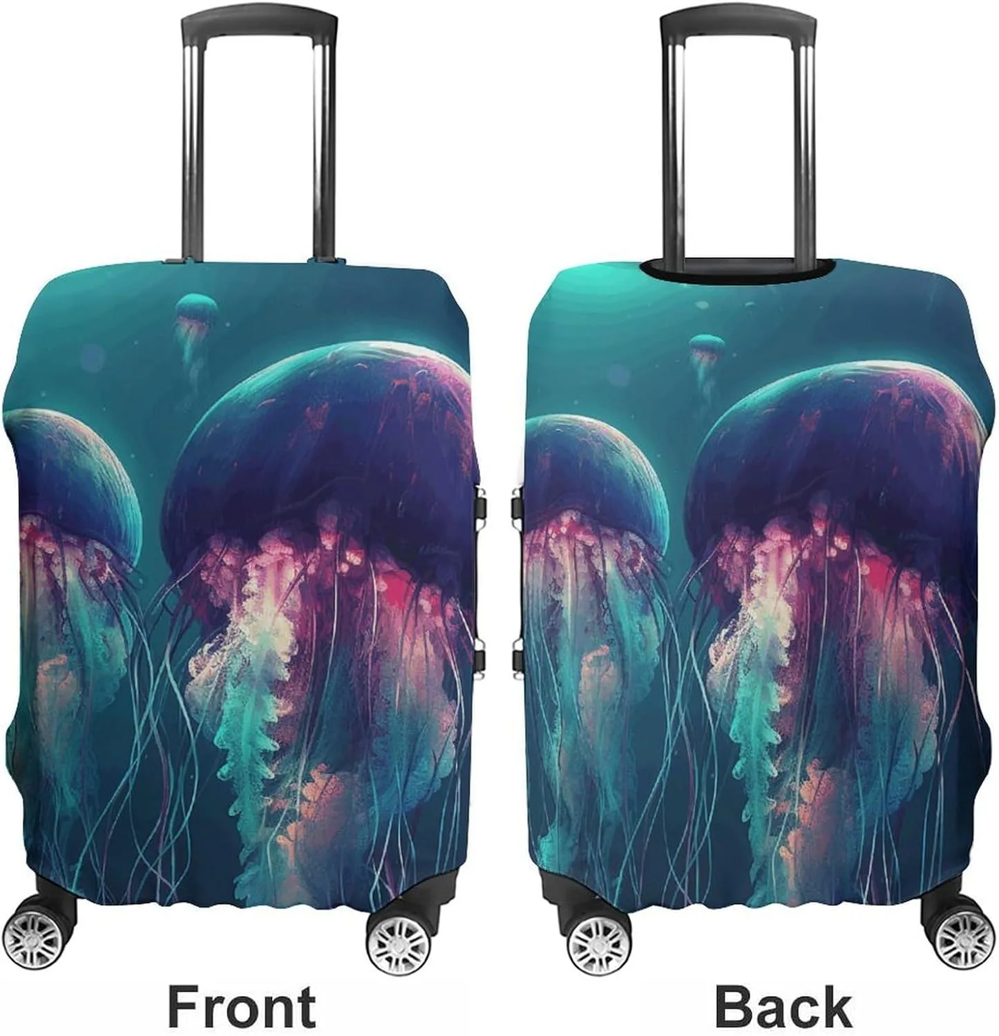Suitcase Covers for Luggage Color Jellyfish Fashion Luggage Cover Washable Protector Waterproof Suitcase Cover Anti-scratch Travel Suitcases Covers Case for 19-32 Inch Luggages XL