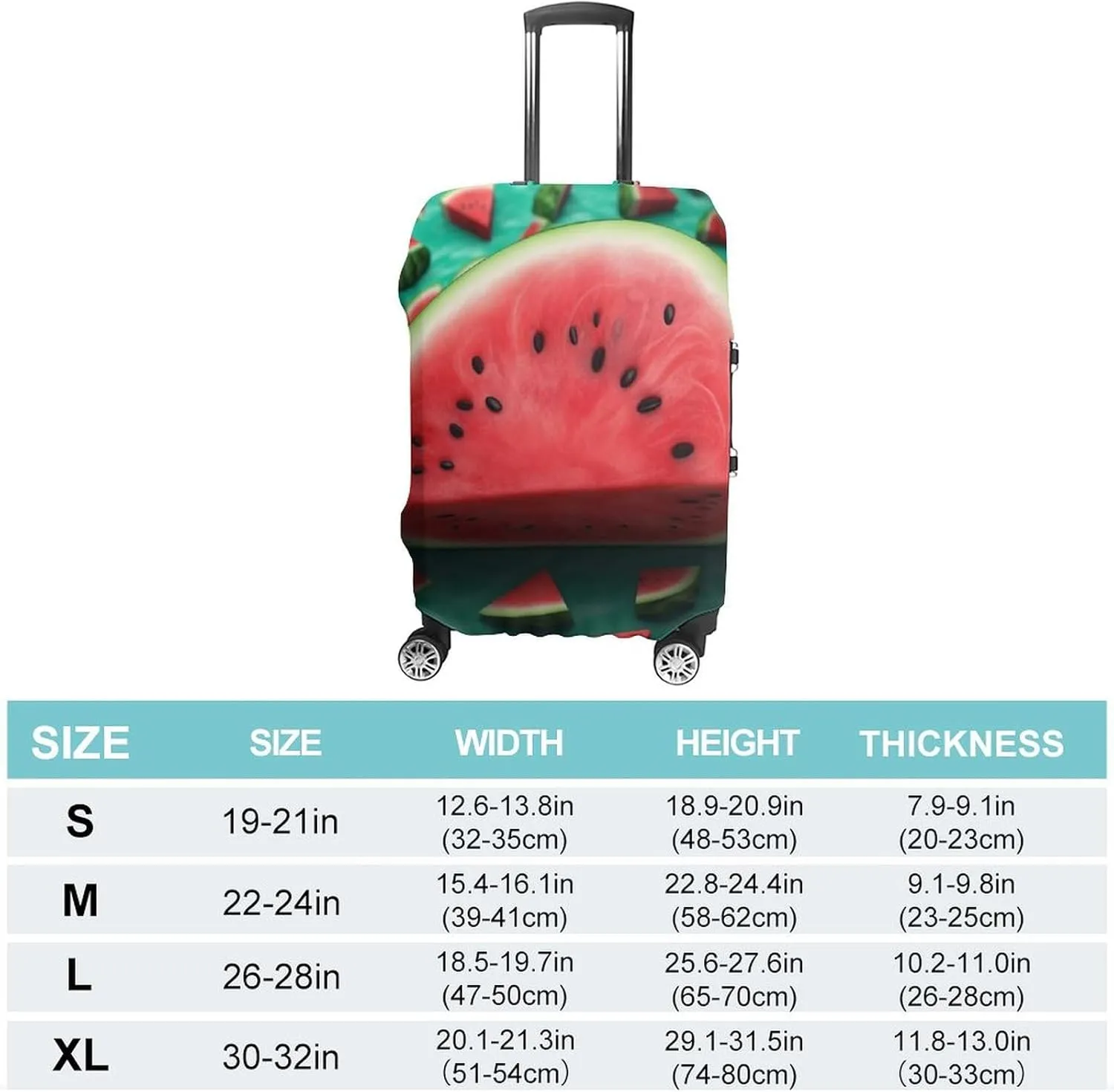 Suitcase Covers for Luggage Dream Watermelon Fashion Luggage Cover Washable Protector Waterproof Suitcase Cover Anti-scratch Travel Suitcases Covers Case for 19-32 Inch Luggages S