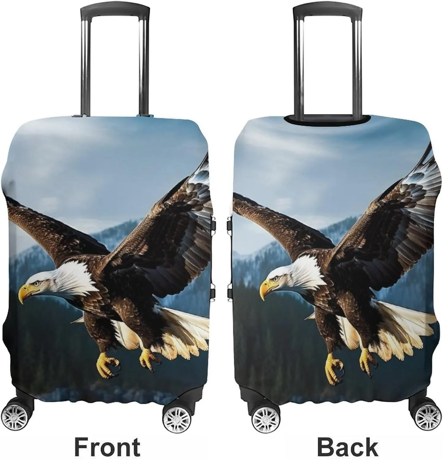 Suitcase Covers for Luggage Eagle at Hunting Fashion Luggage Cover Washable Protector Waterproof Suitcase Cover Anti-scratch Travel Suitcases Covers Case for 19-32 Inch Luggages M