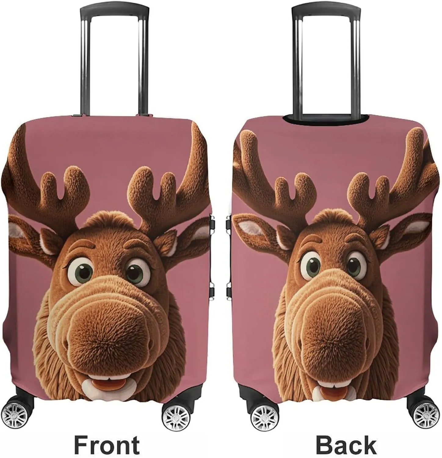 Suitcase Covers for Luggage Funny Christmas Moose Head Fashion Luggage Cover Washable Protector Waterproof Suitcase Cover Anti-scratch Travel Suitcases Covers Case for 19-32 Inch Luggages M