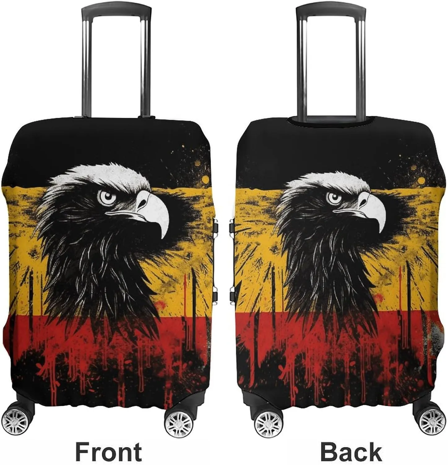 Suitcase Covers for Luggage Germany Flag Eagle Fashion Luggage Cover Washable Protector Waterproof Suitcase Cover Anti-scratch Travel Suitcases Covers Case for 19-32 Inch Luggages XL