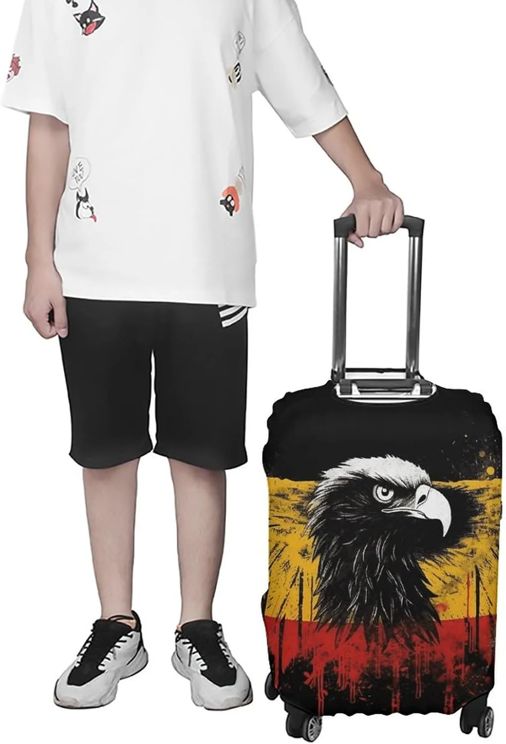 Suitcase Covers for Luggage Germany Flag Eagle Fashion Luggage Cover Washable Protector Waterproof Suitcase Cover Anti-scratch Travel Suitcases Covers Case for 19-32 Inch Luggages XL