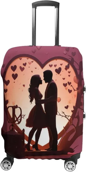 Suitcase Covers for Luggage Kissing Silhouette Fashion Luggage Cover Washable Protector Waterproof Suitcase Cover Anti-scratch Travel Suitcases Covers Case for 19-32 Inch Luggages XL