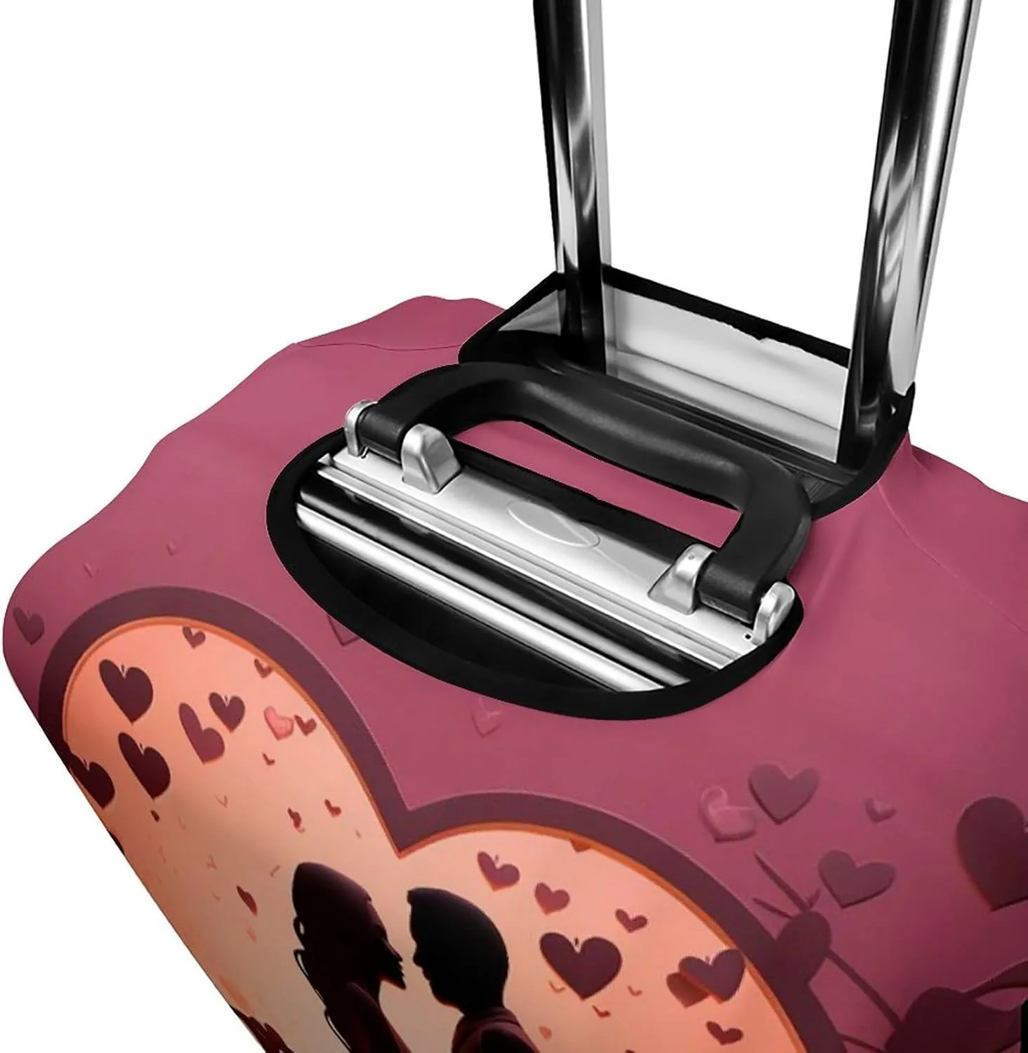 Suitcase Covers for Luggage Kissing Silhouette Fashion Luggage Cover Washable Protector Waterproof Suitcase Cover Anti-scratch Travel Suitcases Covers Case for 19-32 Inch Luggages XL