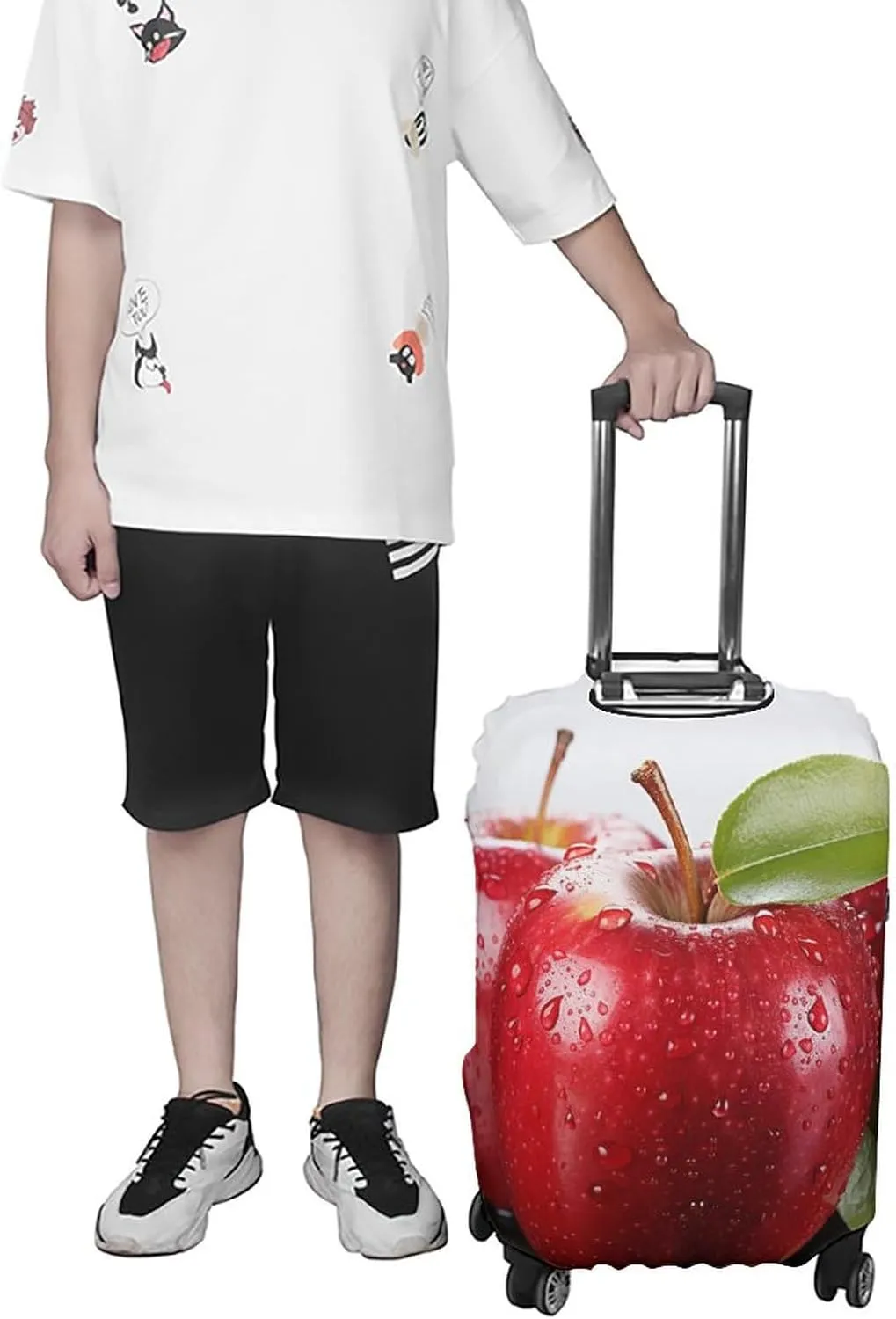 Suitcase Covers for Luggage Red Apple Fruit Fashion Luggage Cover Washable Protector Waterproof Suitcase Cover Anti-scratch Travel Suitcases Covers Case for 19-32 Inch Luggages S