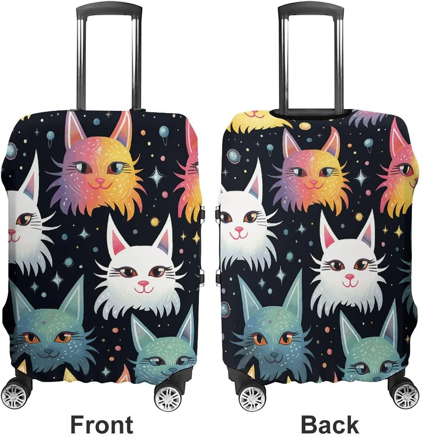 Suitcase Covers for Luggage Star Ear Cat Fashion Luggage Cover Washable Protector Waterproof Suitcase Cover Anti-scratch Travel Suitcases Covers Case for 19-32 Inch Luggages M