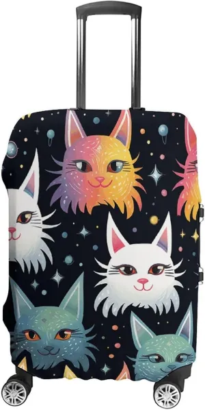 Suitcase Covers for Luggage Star Ear Cat Fashion Luggage Cover Washable Protector Waterproof Suitcase Cover Anti-scratch Travel Suitcases Covers Case for 19-32 Inch Luggages M