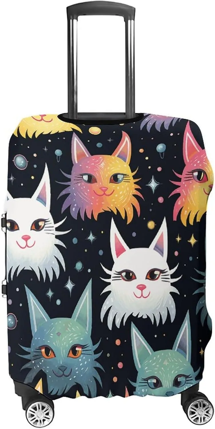 Suitcase Covers for Luggage Star Ear Cat Fashion Luggage Cover Washable Protector Waterproof Suitcase Cover Anti-scratch Travel Suitcases Covers Case for 19-32 Inch Luggages M