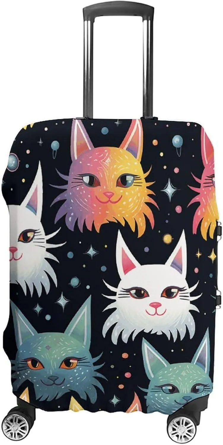 Suitcase Covers for Luggage Star Ear Cat Fashion Luggage Cover Washable Protector Waterproof Suitcase Cover Anti-scratch Travel Suitcases Covers Case for 19-32 Inch Luggages M