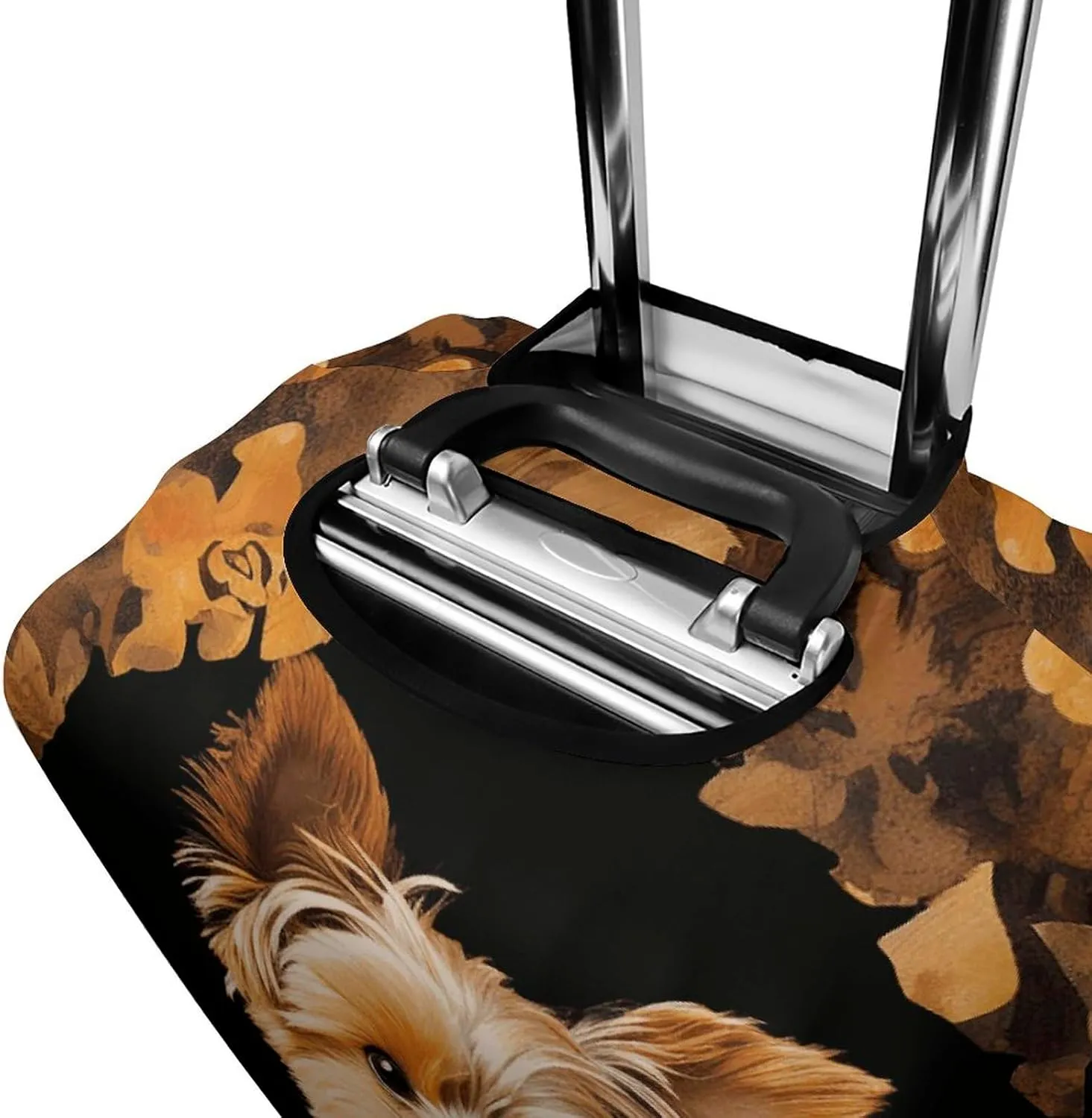Suitcase Covers for Luggage Yorkshire Terrier in The Cave Fashion Luggage Cover Washable Protector Waterproof Suitcase Cover Anti-scratch Travel Suitcases Covers Case for 19-32 Inch Luggages L