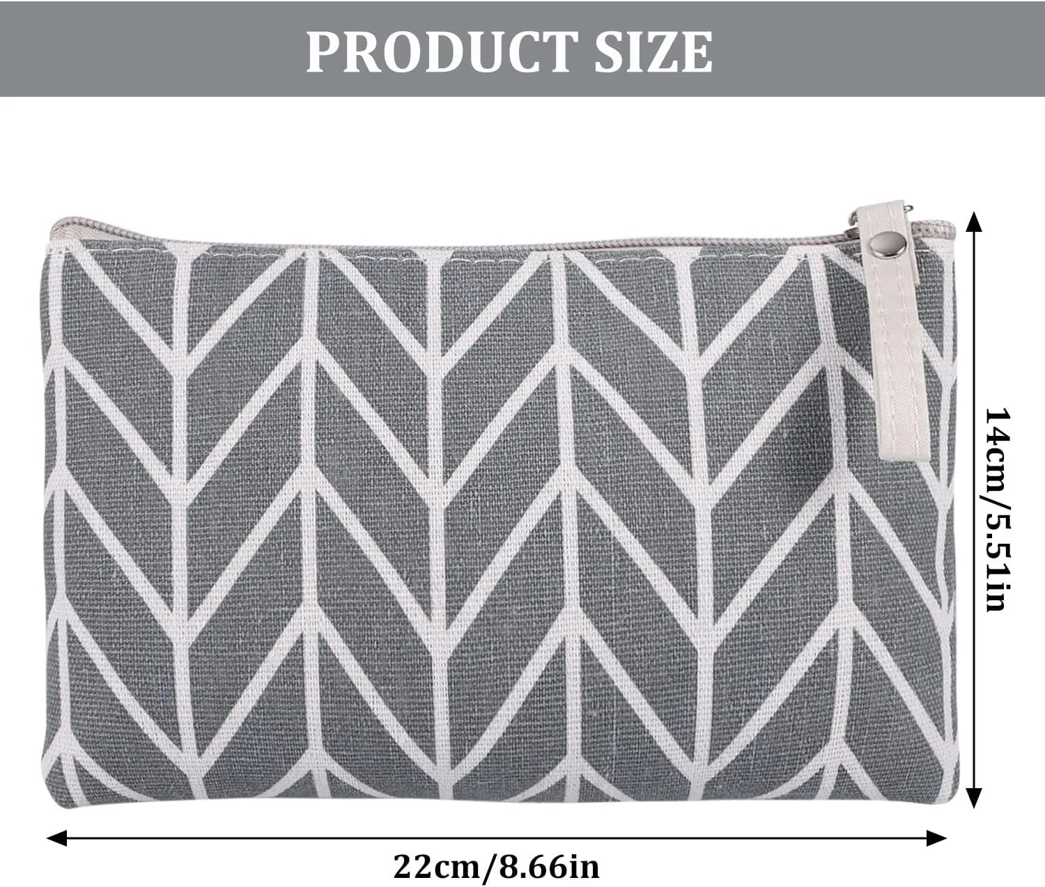 SUMAJU 4 Pcs Canvas Cosmetic Bag, Multi-Function Travel Makeup Bag Cosmetic Pouch with Zipper Travel Toiletry Bag Travel Size Toiletries Christmas Gifts Stocking Stuffers for Women