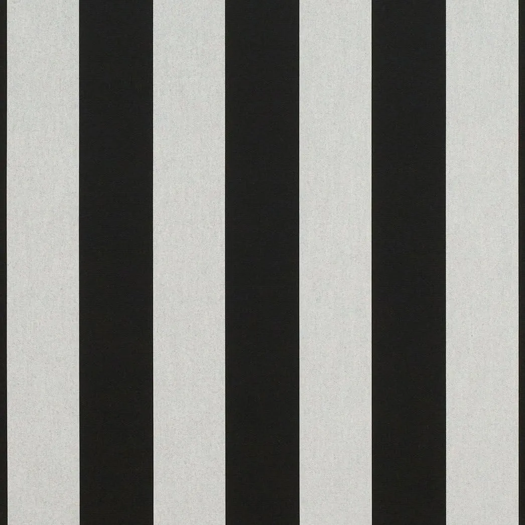 Sunbrella Awning/Marine 5704-0000 46'' Beaufort White 6 Bar Fabric, Black/Oat