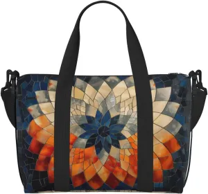 sunburst art print Travel Duffel Bag, Sports Tote Gym Bag, Swim Pool Bag Large Shoulder Tote Bag for Beach Weekender