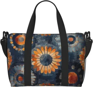 sunburst designs print Travel Duffel Bag, Sports Tote Gym Bag, Swim Pool Bag Large Shoulder Tote Bag for Beach Weekender