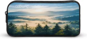 Sunrise Misty Forests Pencil Case Cute Pen Pouch Cosmetic Bag Pecil Box Organizer for Travel Office