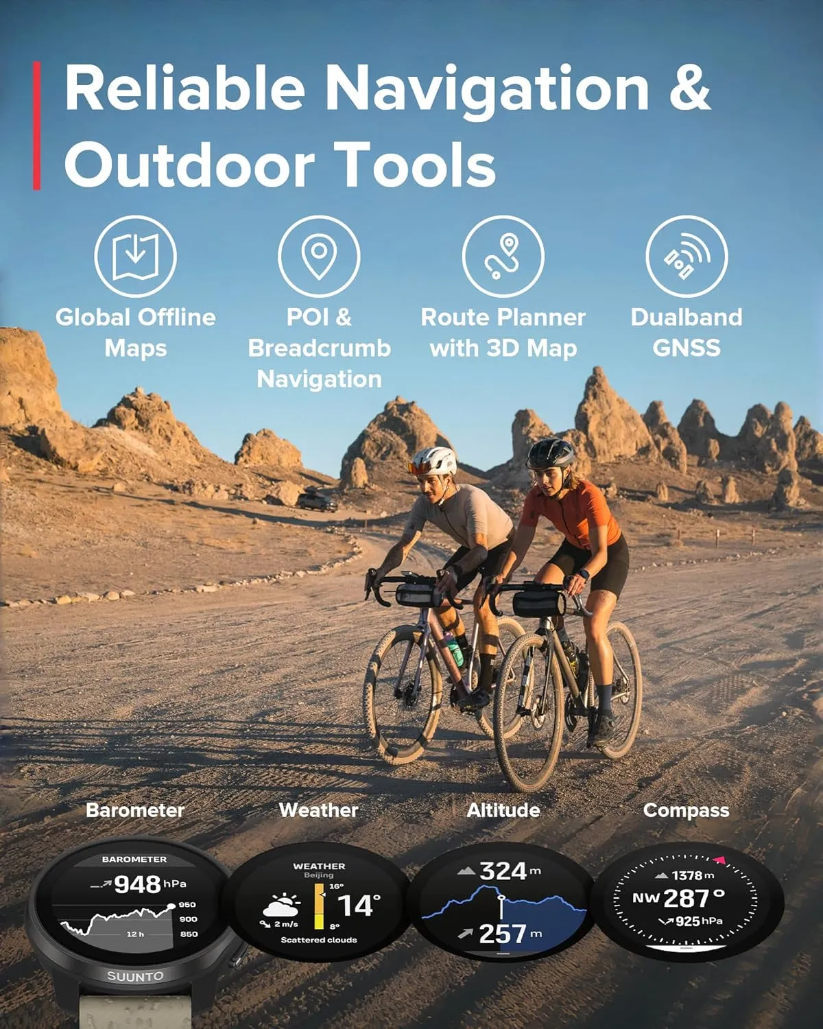 SUUNTO Race S GPS Sports Watch, 1.32" AMOLED Touchscreen w/Crown, 13 Days Battery Life, Training & Sleep Health Tracking, Dual-GNSS, 32GB Global Offline Maps, Lightweight for Running, Gravel Gray