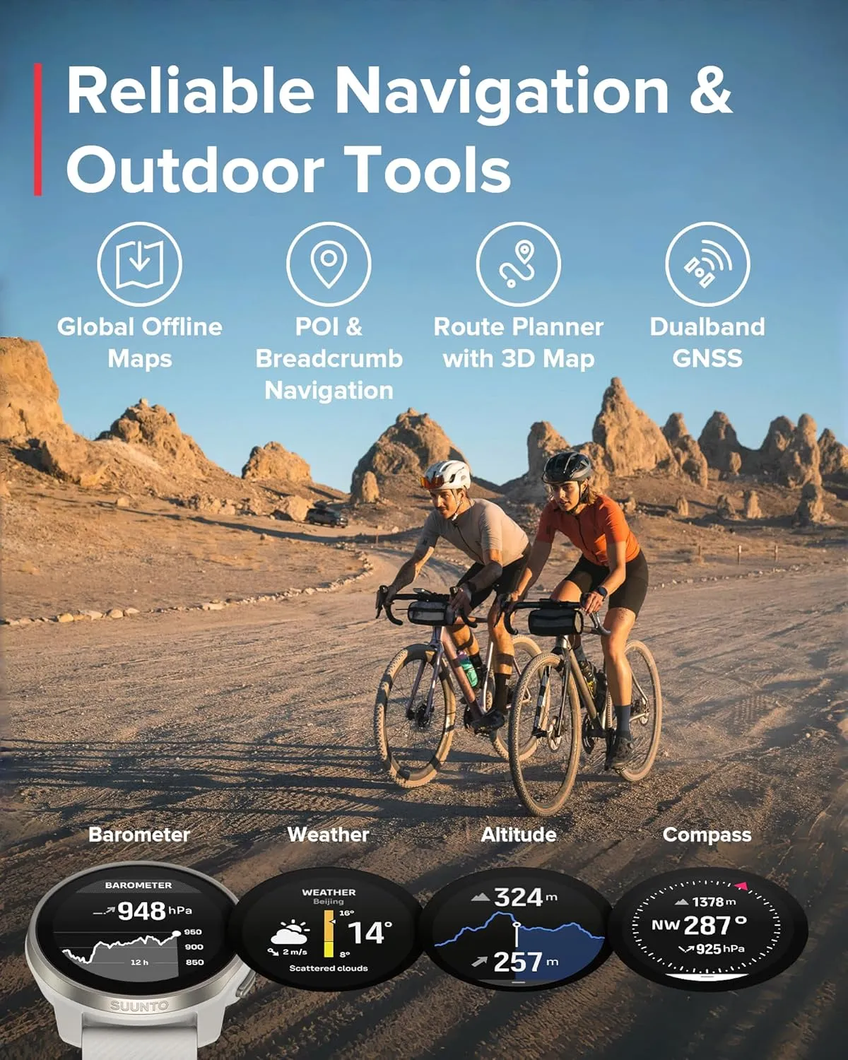 SUUNTO Race S GPS Sports Watch, 1.32" AMOLED Touchscreen w/Crown, 13 Days Battery Life, Training & Sleep Health Tracking, Dual-GNSS, 32GB Global Offline Maps, Lightweight for Running, Powder Gray