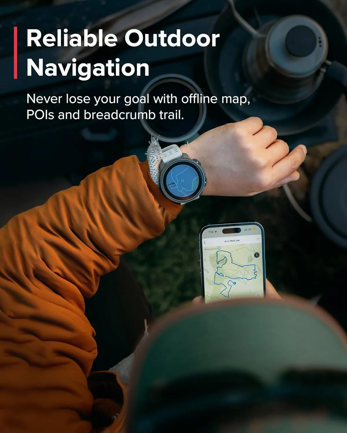 SUUNTO Vertical Solar GPS Watch, Premium Multisport Watch w/60-Day Battery Life, 1.4 inch Large Touchscreen, Heart Rate & Sleep Tracking, Dual-GNSS Navigation, Free Global Offline Map, Ti Forest