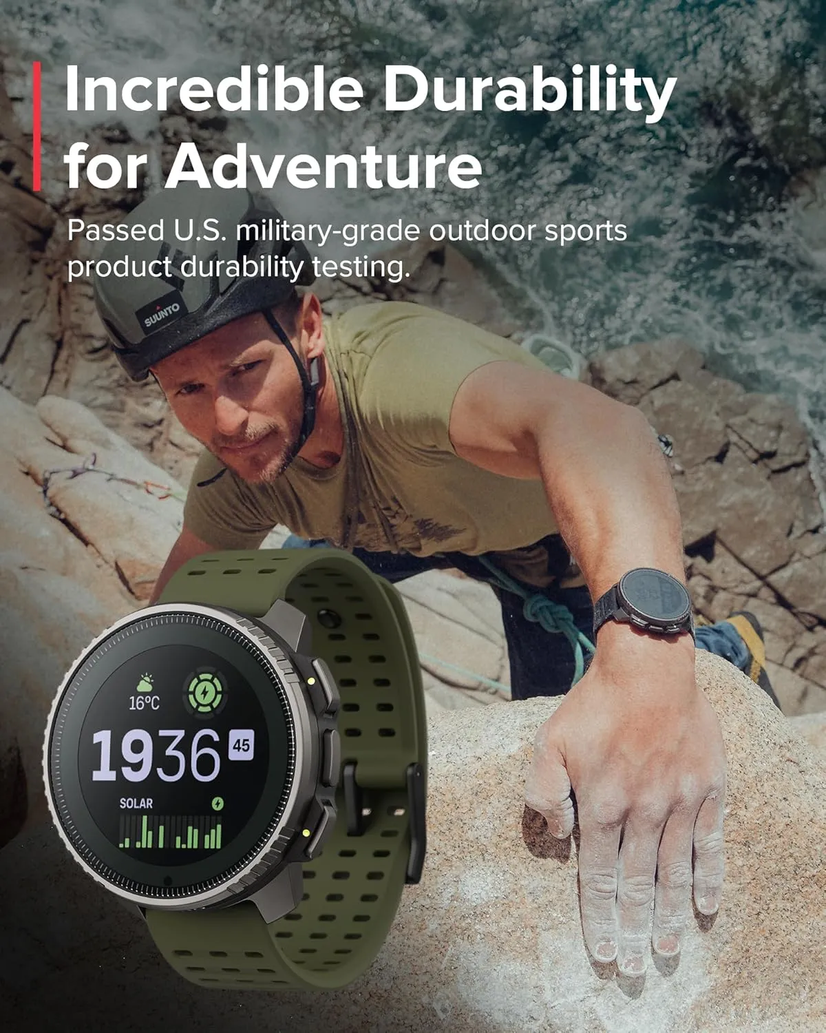 SUUNTO Vertical Solar GPS Watch, Premium Multisport Watch w/60-Day Battery Life, 1.4 inch Large Touchscreen, Heart Rate & Sleep Tracking, Dual-GNSS Navigation, Free Global Offline Map, Ti Forest