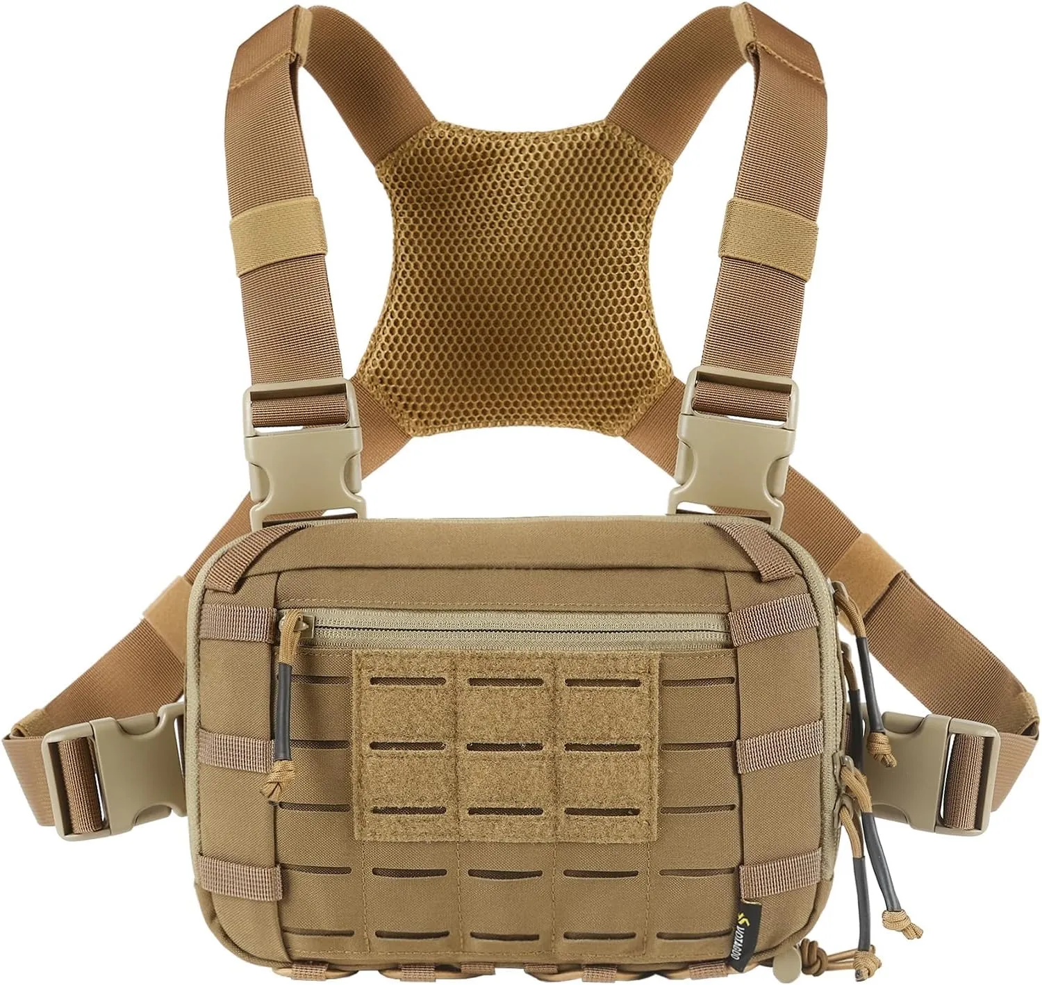 Tactical EDC Chest Bag 2L Utility Molle Chest Rig Pouch with CCW Compartment Adjustable Strap Outdoor