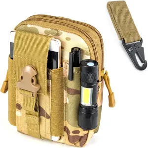 Tactical Waist Pouch MOLLE EDC Pouch Outdoor Man Waist Bag with Phone Belt Clip Holder Holster Carrying Pouch for Smartphone