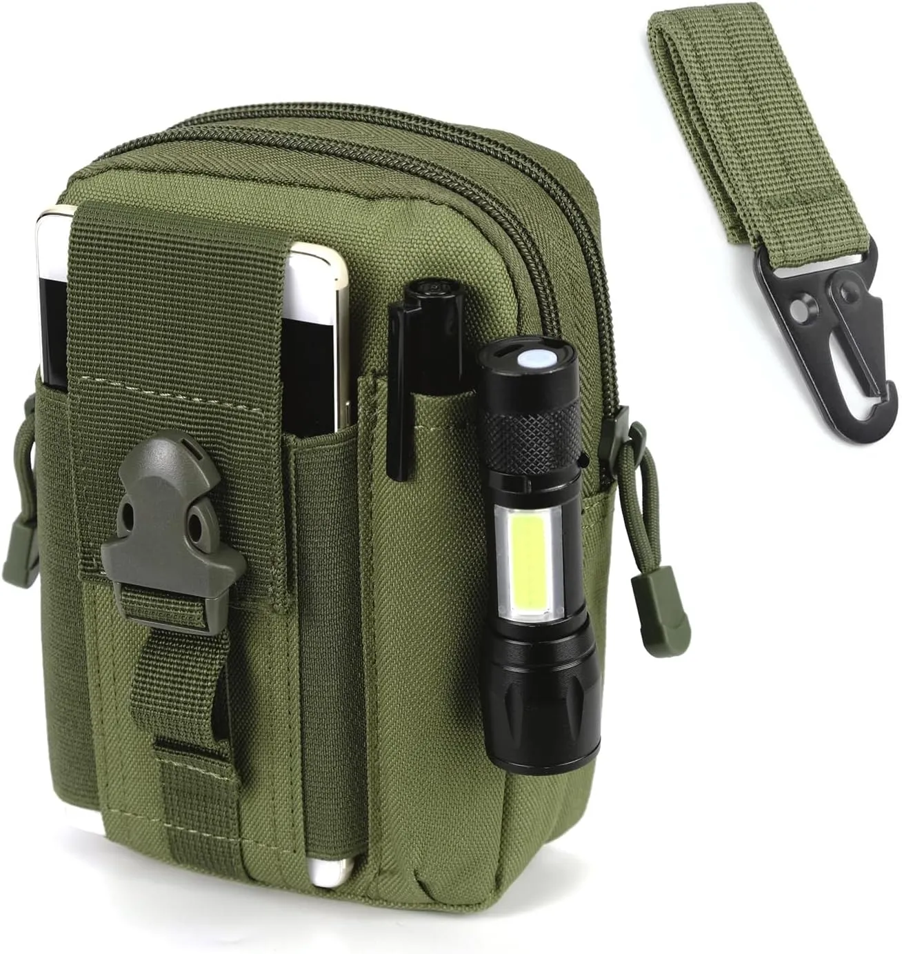 Tactical Waist Pouch MOLLE EDC Pouch Outdoor Man Waist Bag with Phone Belt Clip Holder Holster Carrying Pouch for Smartphone