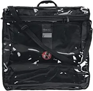 Tallit Tote Bag Rain Proof Black with Carry Handle Clear Front in Size Large 16.5" W X 17" H