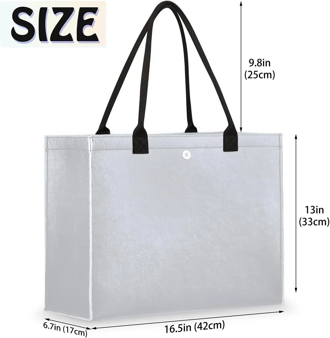 Tavisto White Black Skull Cute Tote Bag with Pockets - Versatile and Spacious Tote Bag for Women