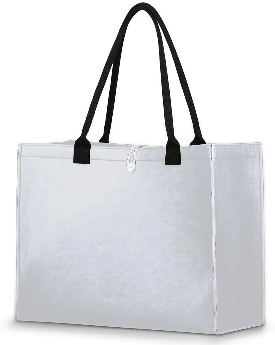 Tavisto White Black Skull Cute Tote Bag with Pockets - Versatile and Spacious Tote Bag for Women