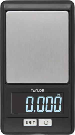Taylor High-Precision Digital Portioning Scale with Cover, 16OZ/500G, Black
