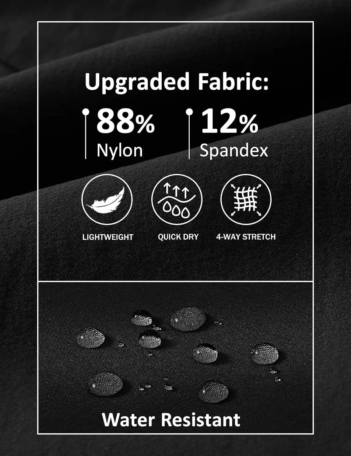 TBMPOY Men's Lightweight Hiking Travel Pants 5 Zip Pockets Stretch Quick Dry Work Pant Cargo Outdoor Camping Fishing
