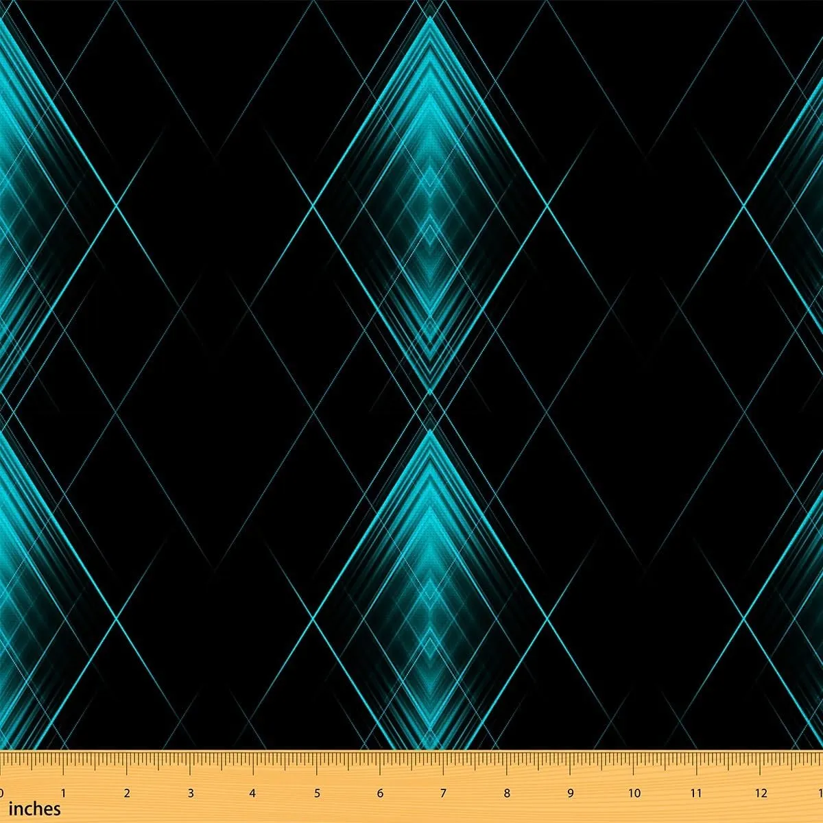 Teal and Black Fabric by The Yard 2 Yards Kids Ombre Decorative Waterproof Outdoor Fabric for Boys Teens Ombre Effects Upholstery Fabric for Chairs Abstract Art Design Outdoor Fabric
