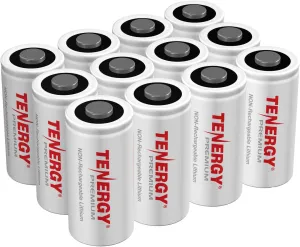 Tenergy Premium 12 Pack NonRechargeable CR123A 3V Lithium Battery, 1600mAh for Arlo Cameras, Photo Lithium Batteries, Security Cameras, Smart Sensors, and More